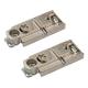 CLIP Straight Cabinet Mounting Plate - Screw On - 0mm Spacing - Zinc Diecast - Pair