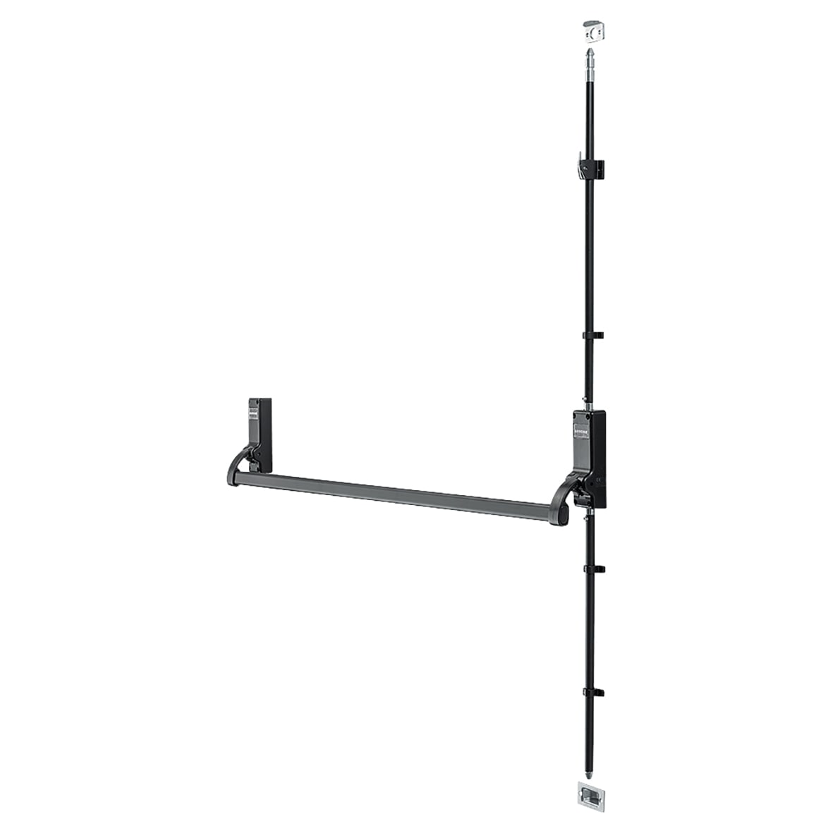 Single Door Panic Bolt - Timber/Metal Door - Matt Black