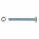 Carriage / Coach Bolt with Nut - M8 x 50mm - Zinc Plated - Pack of 10