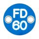 Fire Door Sign - Drilled - 25mm Diameter - Rigid Plastic - Blue