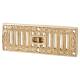 Decorative Hit & Miss Vent - 225 x 82mm - Polished Brass