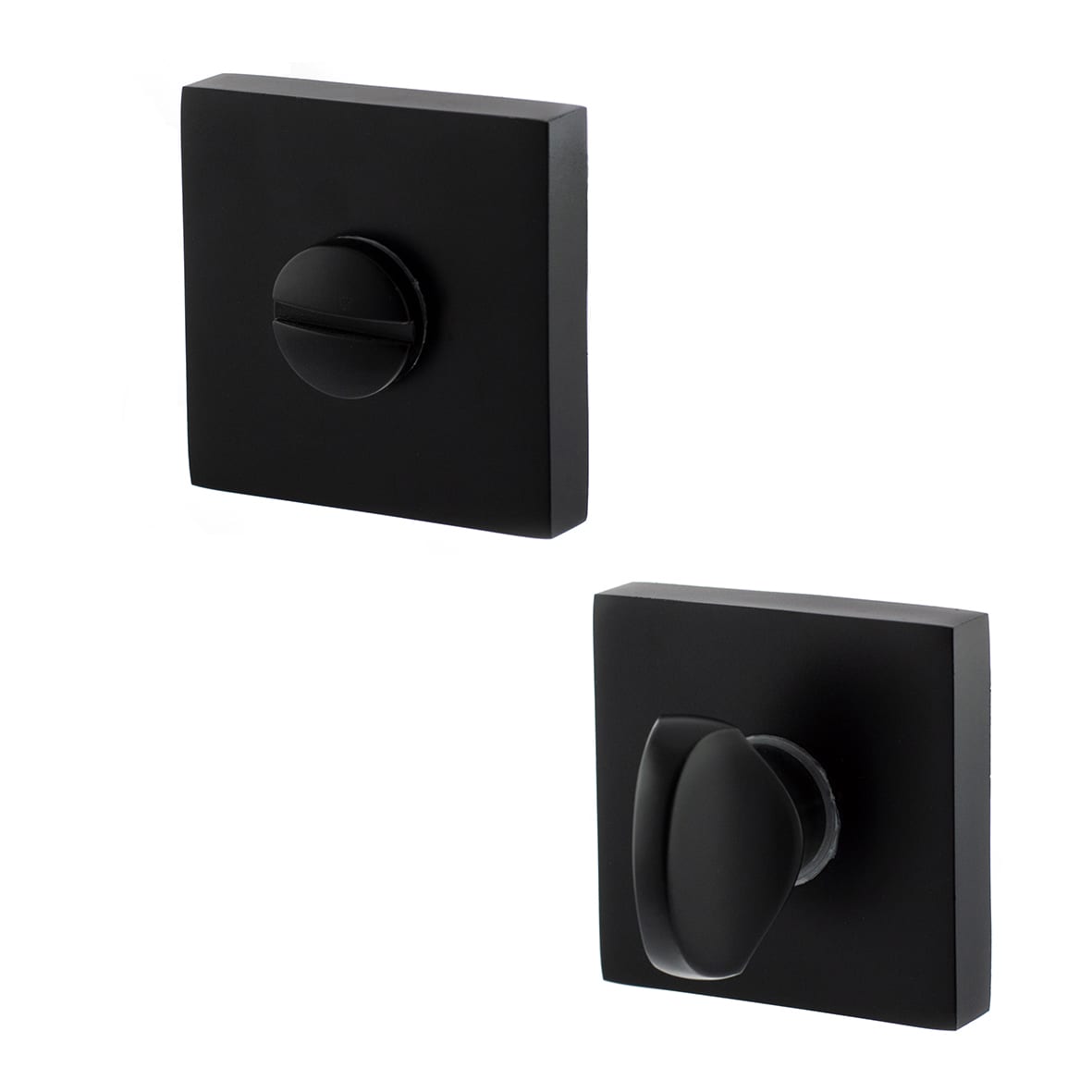 Status Square Bathroom Turn and Release - 50.5mm Diameter - Matt Black