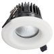 LED Lux Fire 9W Fire Rated 36° LED Dimmable Fixed Downlight - 3000K Warm White - White