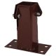 Fence Post Flush Fit Bolt Down Shoe - Twin Bolt - 50 x 50mm - Brown Powder Coated