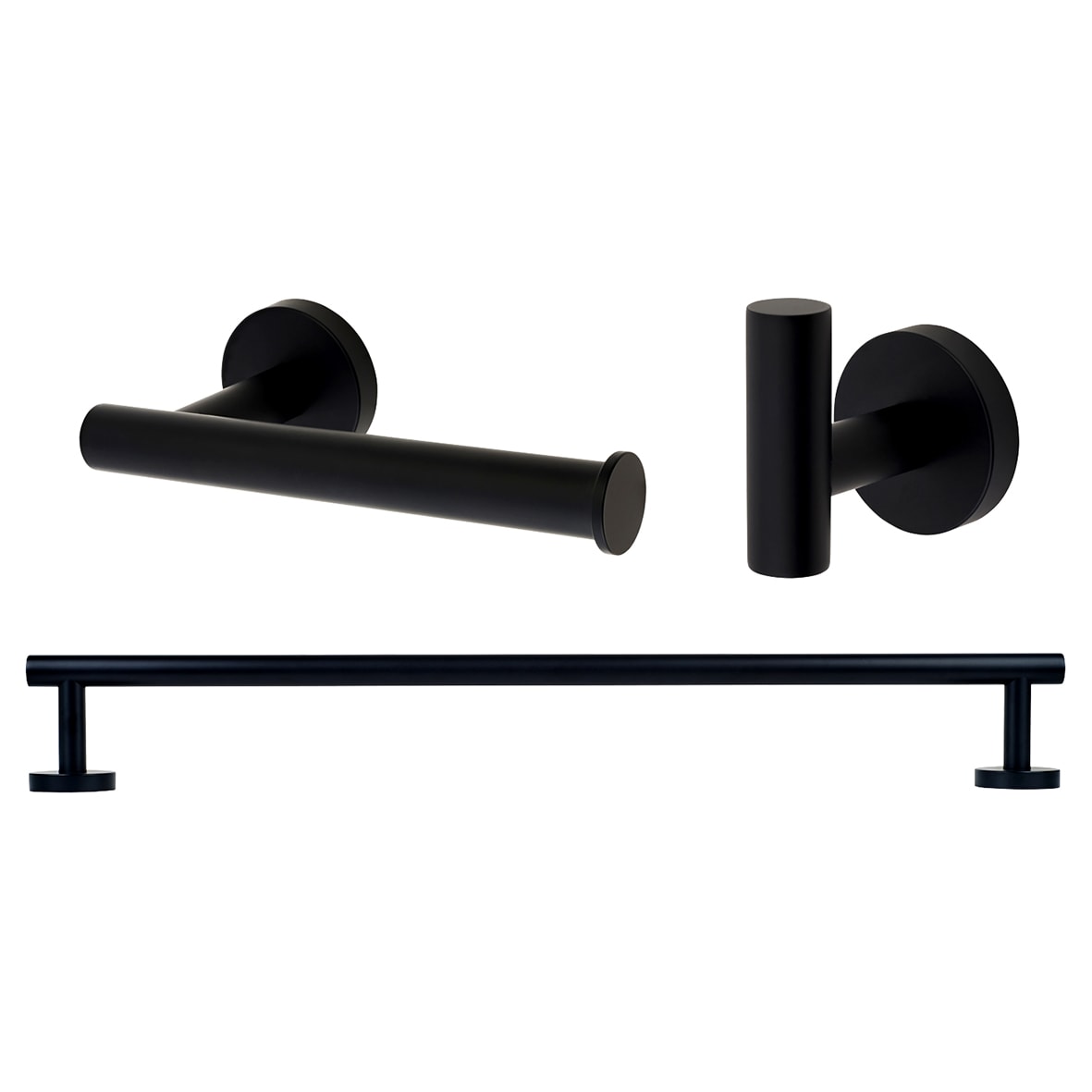 Essential Bathroom Set - Matt Black