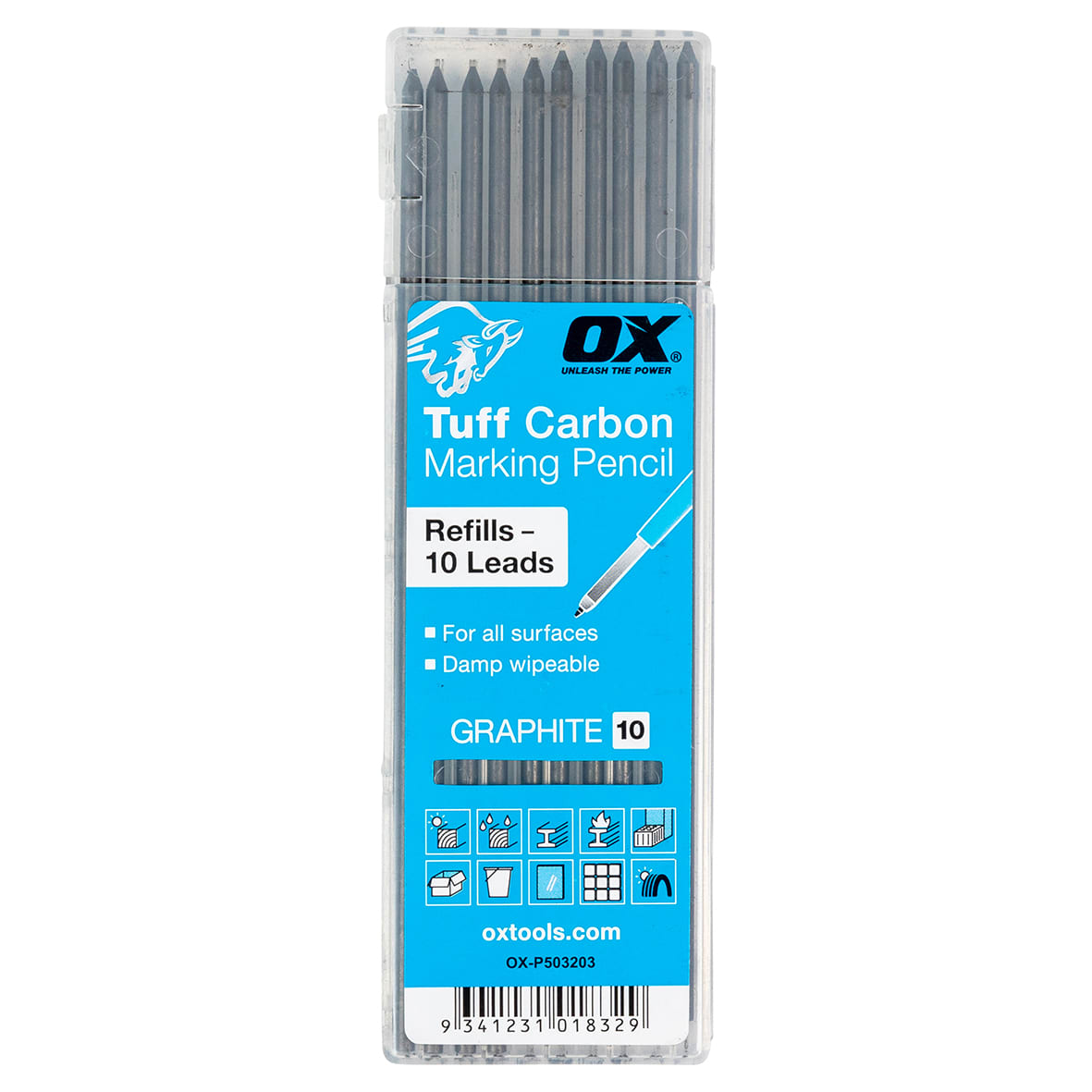 Pro Tuff Carbon Pencil Lead Replacements - Graphite - Pack of 10