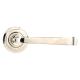 Polished Nickel Door Handles on Round Art Deco Rose - Avon Range