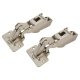 CLIP Top Wide Angle Cabinet Hinge - 170° - Un-Sprung - Half Overlay - Zinc Plated - Pair