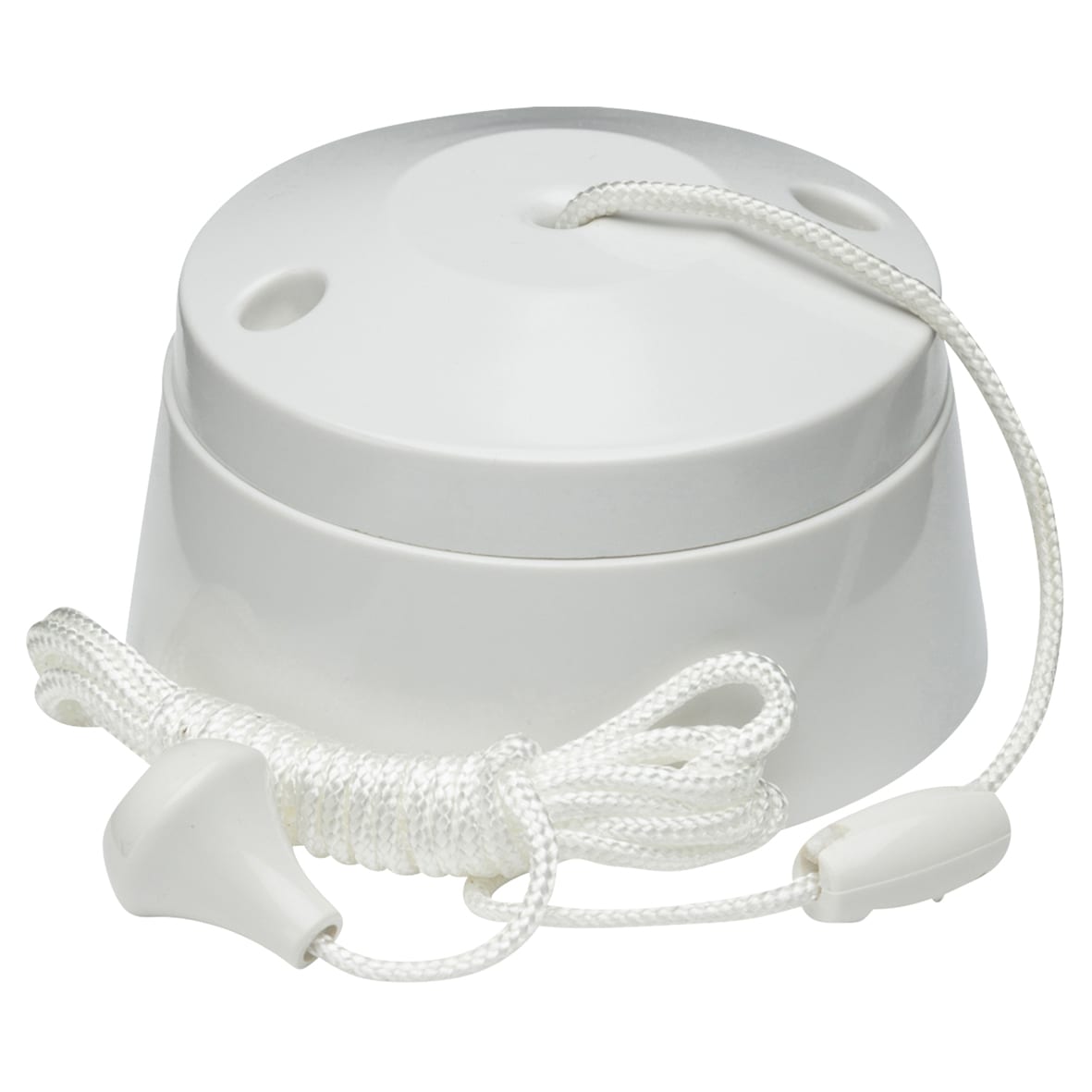 10AX 2 Way Pull Cord Switch - White