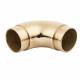 38mm Solid Brass 90° Bar Rail Elbow - Polished