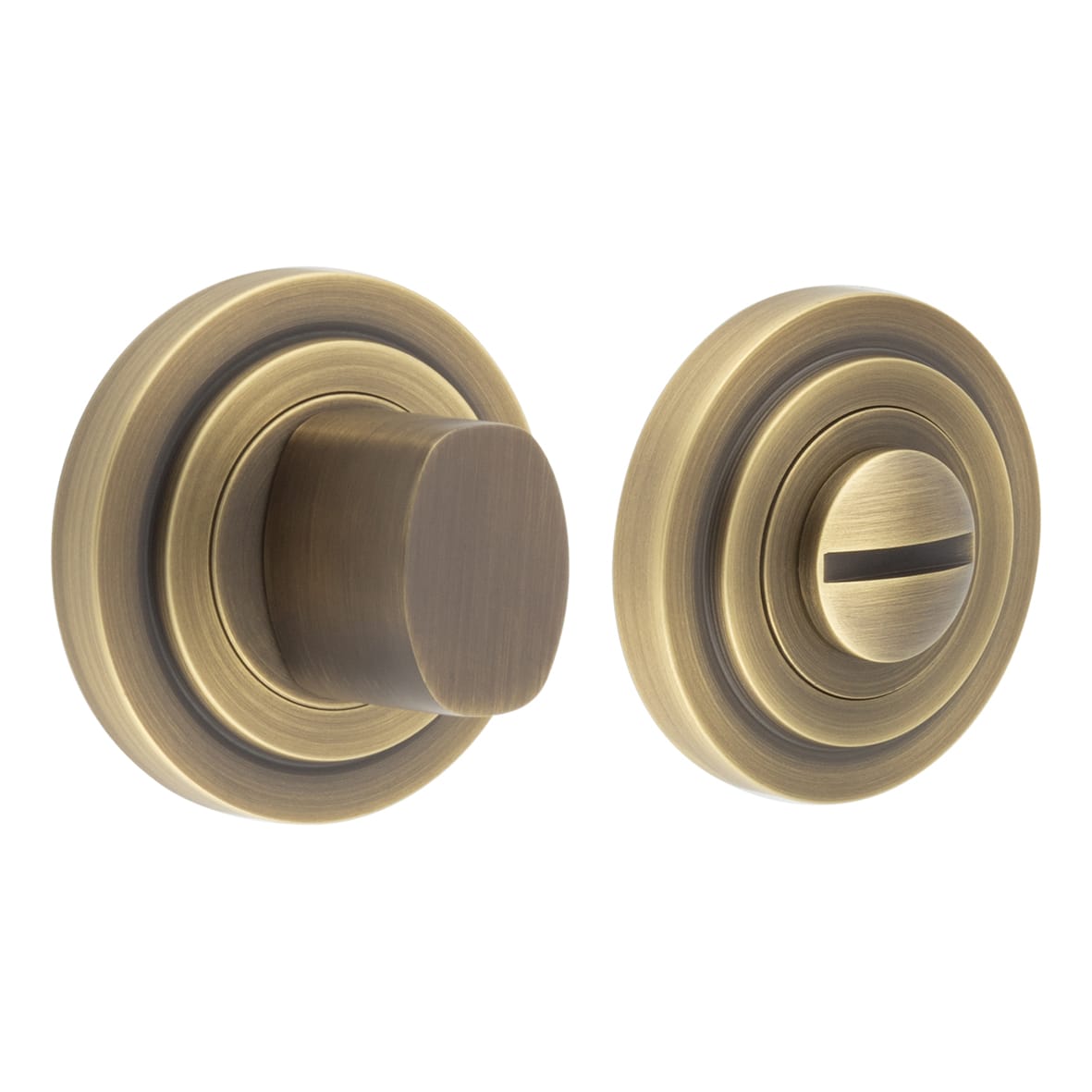 Inner 3 Turn & Release with Stepped Rose - 47mm Diameter - Antique Brass