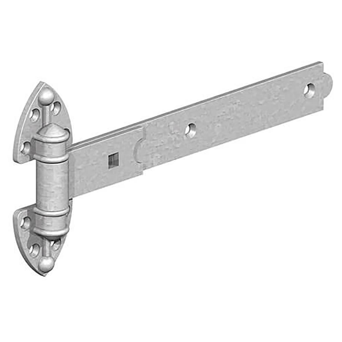 Heavy Duty Reversible Hook & Band Gate Hinge - 450 x 50mm - Galvanised - Pair