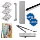 Medium Duty Pull Door Handle Fire Door Kit - Power Size 2-4 - Push/Pull Mounting - Aluminium
