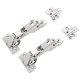 Clip-On Cabinet Hinge - 165° - Inset - Zinc Plated - Pair