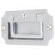 Military Chest Flush Cabinet Pull Handle - 89 x 45mm - Satin Chrome