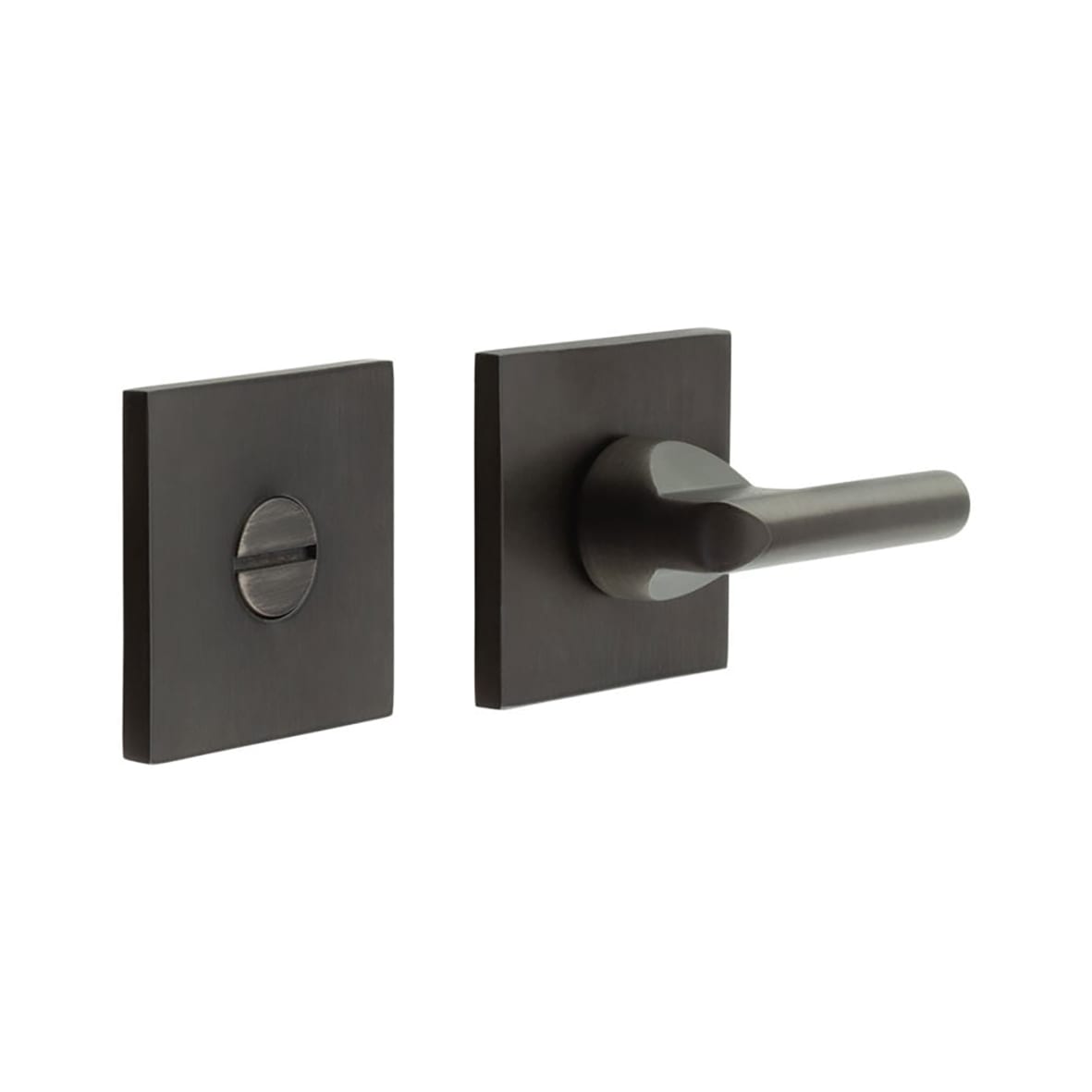 Square Bathroom Turn & Release - 54 x 54mm - Dark Bronze