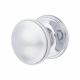 Round Centre Door Knob - 80mm Rose Diameter - Polished Chrome