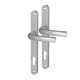 Tokyo 1710RH/3633N uPVC Multipoint Door Handle - Long Plate - 92mm c/c - Silver