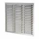 Hooded Louvre Vent - 305 x 305mm - 23750mm² Free Air Flow - Polished Stainless
