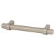 14mm Collared T-Bar Cabinet Pull Handle - 224mm Centres - Satin Stainless Steel