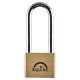 Lion Open Long Shackle Padlock - 50mm Body - 65 x 28mm Shackle - Brass