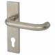 Satin Stainless Steel 19mm Return to Door Euro Lock Door Handles - Square - 72mm c/c