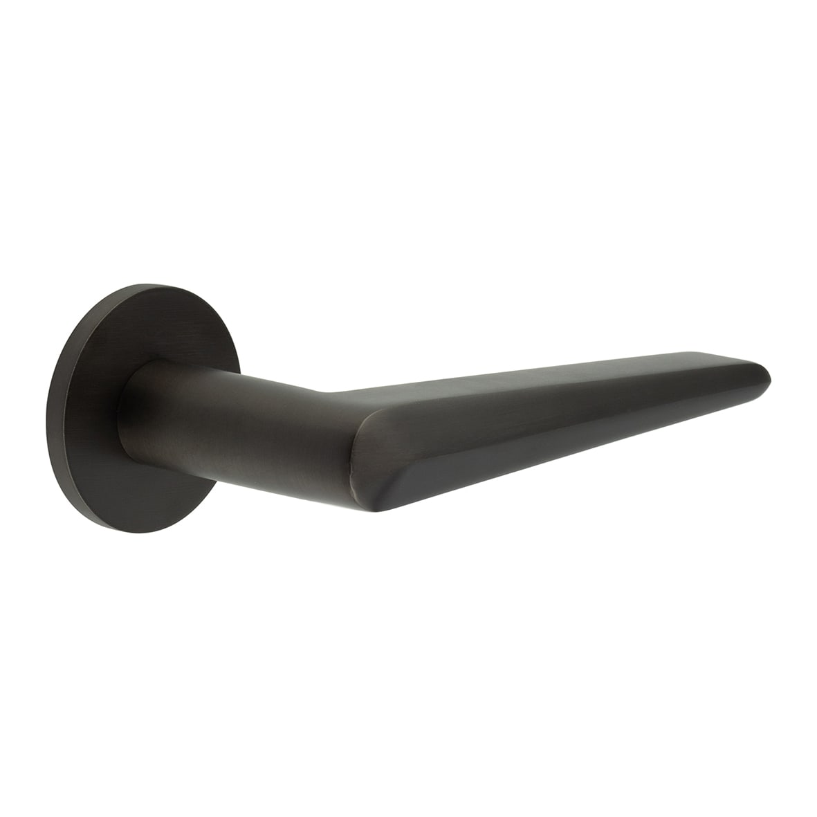 Dark Bronze Fixed Dead Door Handles on Round Rose - CR-107 Range