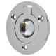 Round Flush Ring Cabinet Pull Handle - 38mm Diameter - Polished Chrome