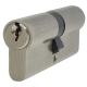 5 Pin 80mm Euro Double Cylinder - 40 + 40mm - Polished Nickel - Keyed to Differ