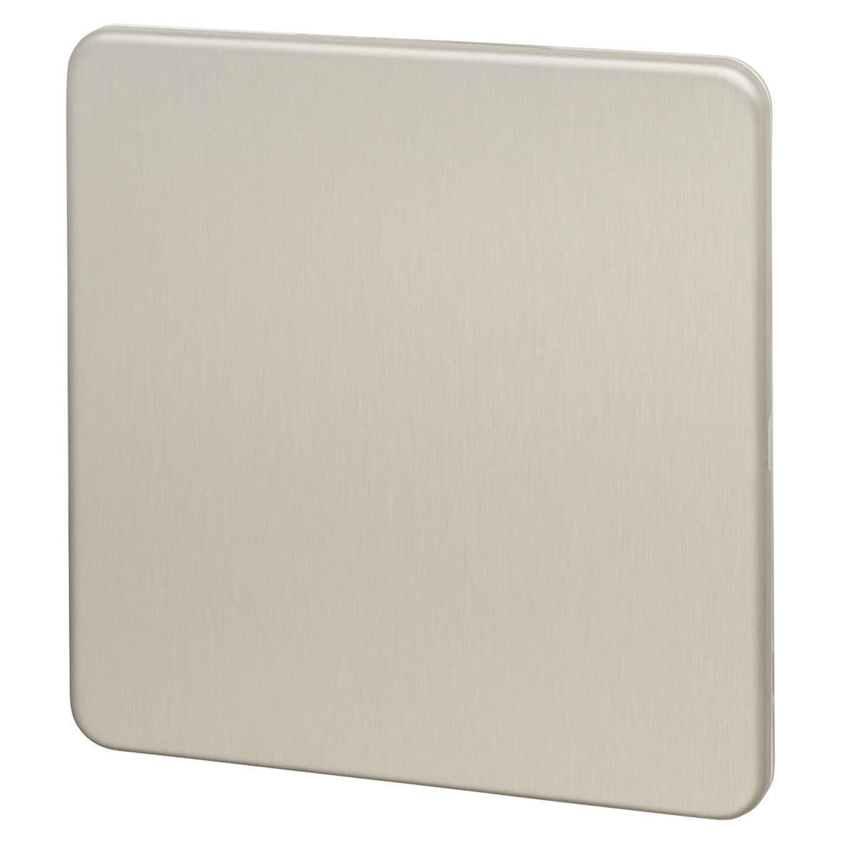 1 Gang Blank Plate - Brushed Chrome