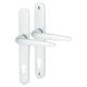 White uPVC Multipoint Door Handles - Long Plate - 92mm c/c - Sparta Range