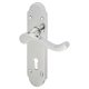 Polished Chrome Victorian Summer Scroll Keyhole Lock Door Handles - 168 x 40mm
