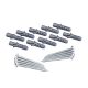 Twin Slot Shelving System - Fixings for Twin Slot Shelf Wall Uprights - Solid Wall - Pack of 10