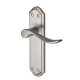 Marcus Satin Nickel Scroll Latch Door Handles - Sandown Range - 180 x 48mm