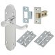 Polished Chrome Victorian Summer Scroll Latch Door Handles Pack