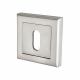 Square Escutcheon - 52 x 52mm - Keyhole - Satin Chrome