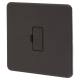 13A 1 Gang Screwless Flat Plate Unswitched Fused Spur - Smoked Bronze