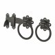 Heavy Duty Ring Gate Latch - 150mm Throw - Black Galvanised