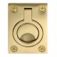 Rectangular Flush Ring Cabinet Pull Handle - 62 x 44mm - PVD Brass