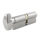 J2X28 Pattern 5 Pin 64mm Euro Thumbturn Cylinder - 32mm Turn + 32mm - Satin Chrome