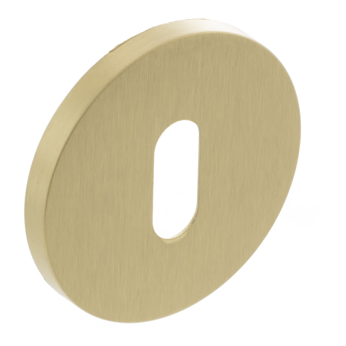 Millhouse Brass Escutcheon - 51mm Diameter - Keyhole - Satin Brass - Pair