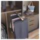Slide Out Trouser Hanging Rail - 470-930mm - Fixed - Chrome