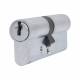 1 Star 6 Pin Kitemarked 85mm Euro Double Cylinder - 40 + 45mm - Satin Chrome - Keyed to Differ