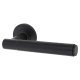 Matt Black Hammered Door Handles on Round Rose - Spitfire Range