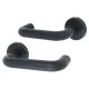 Anthracite Grey Nylon Steel Core Safety Door Handle on Rose - Paris Range