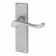 Satin Chrome Victorian Scroll Latch Door Handles - 155 x 42mm