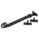 Curly Tail Casement Window Stay - 8"/200mm Length - Smooth Black
