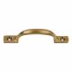 Marcus Sash Window Pull Handle - 102mm Length - Antique Brass