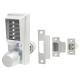Unican 1000-1 1011 Heavy Duty Push Button Code Lock and Latch - Satin Chrome