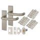 Satin Stainless Steel 19mm Return to Door Latch Door Handles Pack
